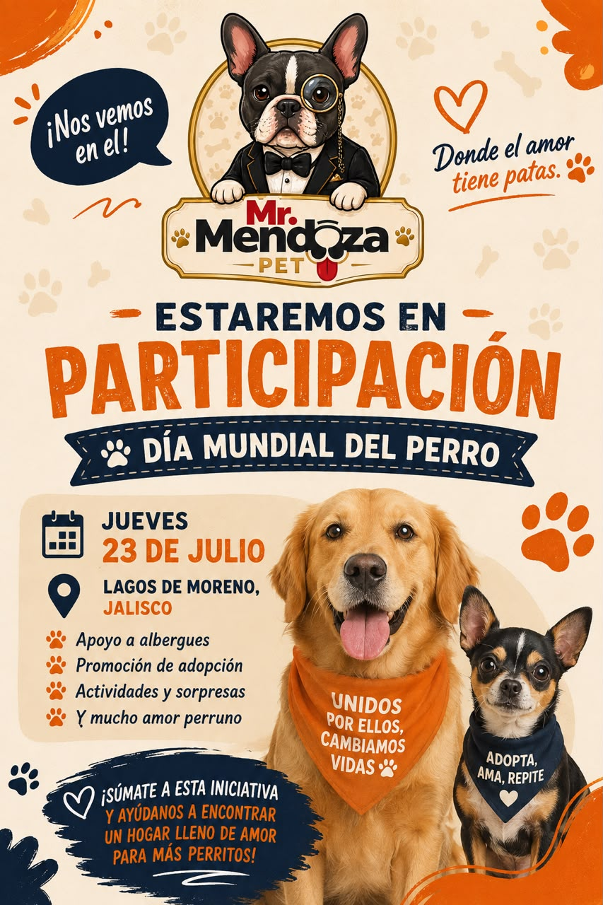 Mr Mendoza Pets en participacion por el Dia Mundial del Perro