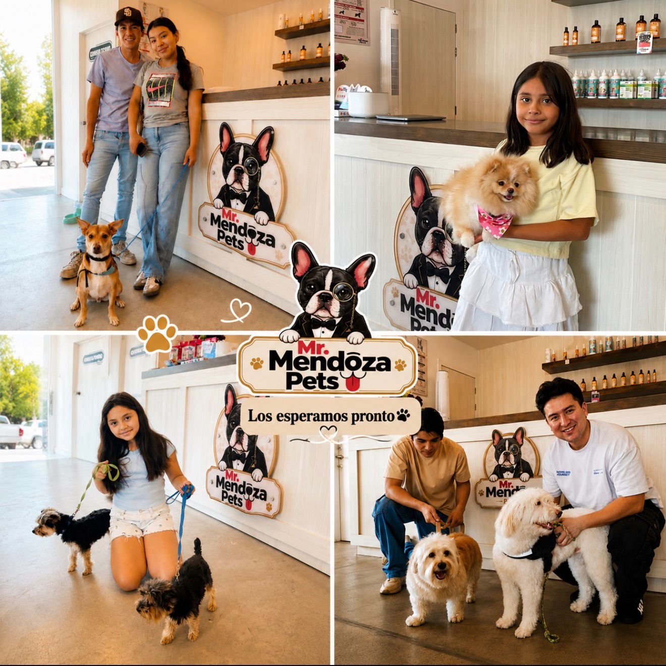 Clientes felices en Mr Mendoza Pets